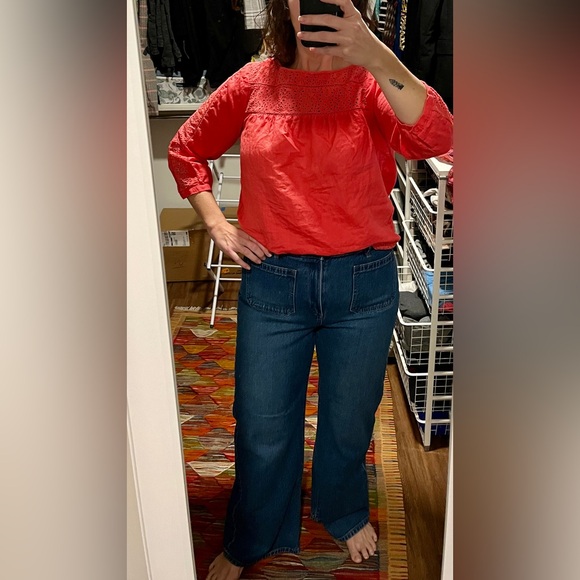 LOFT Wide Leg Jeans-size 12 - Picture 2 of 12